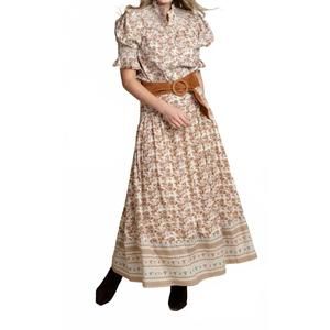 NEW BURGESS SWEATERS sammy cotton voile shirt in mocha print